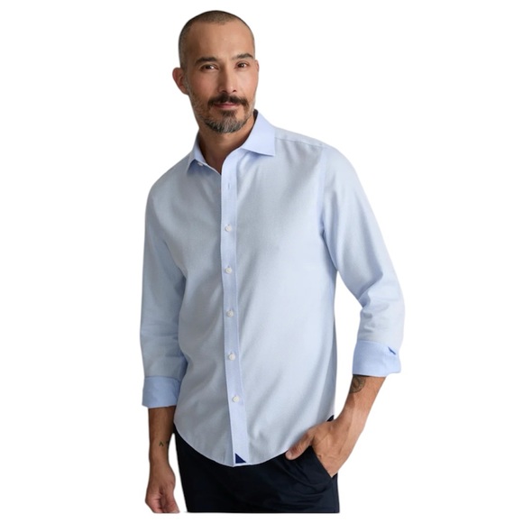 UNTUCKit Other - UNTUCKit Dress Shirt Size XL Blue Long Sleeve Cotton Mens Shirt with Yankee Logo